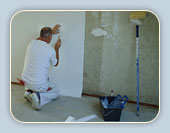 Demonstratie glasweefselbehang