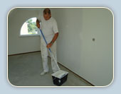 Demonstratie glasweefselbehang